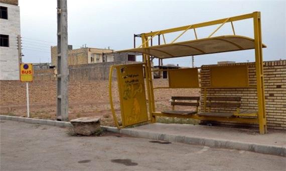 وضعیت عجیب یک ایستگاه اتوبوس در اهواز + تصاویر
