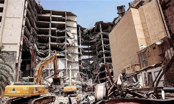 آخرین وضعیت تخریب بقایای ساختمان متروپل آبادان