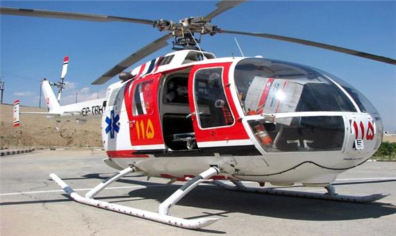 انتقال هوایی دو بیمار با یک فروند بالگرد به ایذه و اهواز