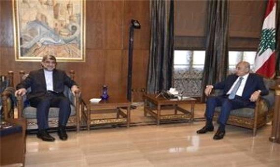 پایان ماموریت سفیر ایران در بیروت و دیدار خداحافظی با نبیه بری