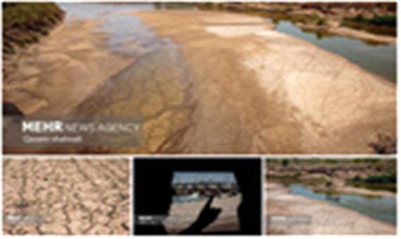ظهور جزیره‌های خاکی درحریم آبی حوضه کارون/جلگه خوزستان ترک خورد