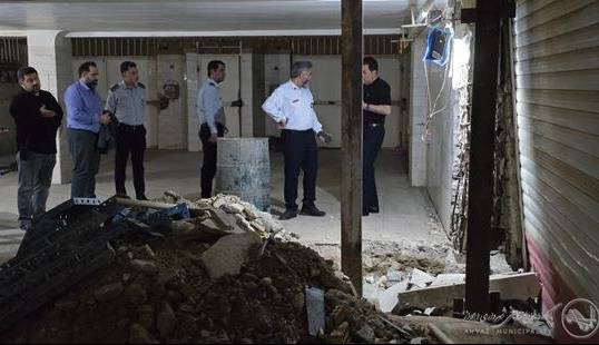 ریزش بخشی از سازه یک ساختمان مسکونی در منطقه سپیدار اهواز