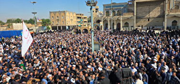 تشییع پیکر مطهر آیت الله موسوی از علمای بزرگ خوزستان