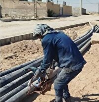 اجرای طرح توسعه شبکه آب روستای حیاویه اهواز