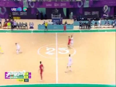 گل سوم فوتسال ایران به تاجیکستان توسط کریمی