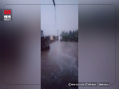 بارش باران و تگرگ در شعیبیه شوشتر