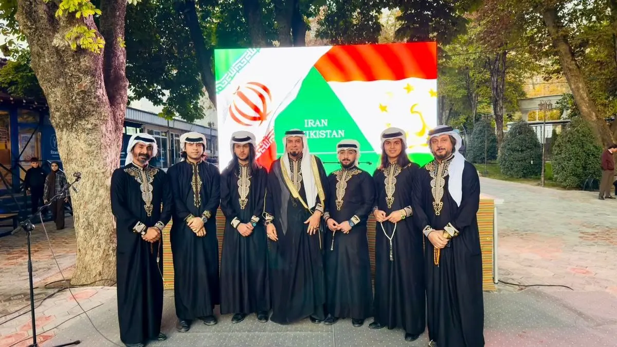 هنرنمایی گروه «میسان» خوزستان در جشنواره فرهنگی ایران در تاجیکستان