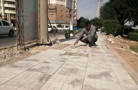آغاز عملیات بهسازی و استانداردسازی پیاده‌روهای منطقه یک اهواز