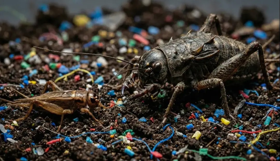 کابوس پلاستیکی: رژیم غذایی آلوده حشرات را به هیولا تبدیل می‌کند