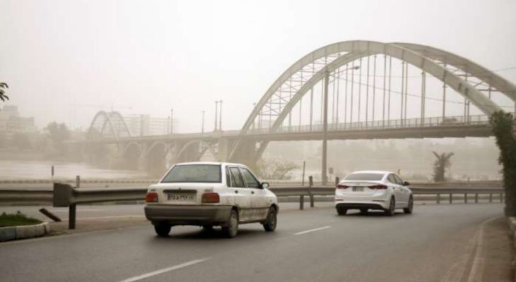 ۱۱ شهر خوزستان در وضعیت ناسالم آلودگی هوا