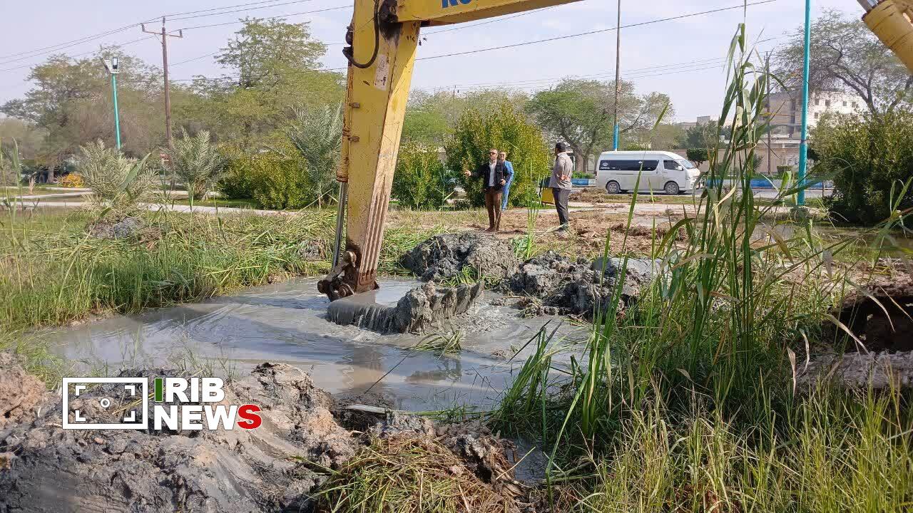 رفع شکستگی خط لوله انتقال آب آشامیدنی در بندر ماهشهر