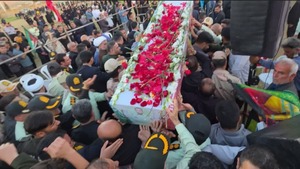 عکس/ وداع باشکوه مردم باغملک با مدافع امنیت