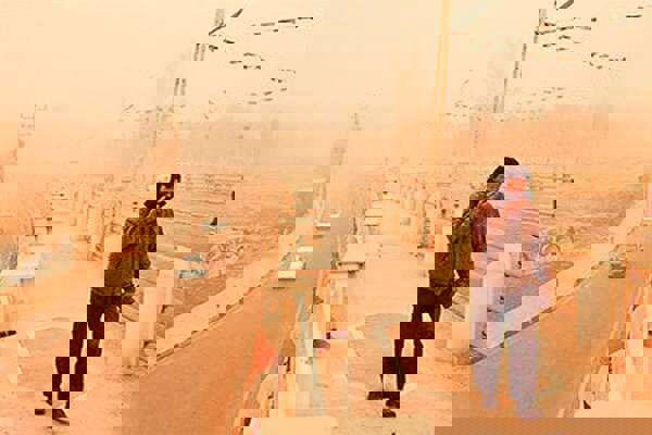 گردوخاک عراقی میهمان آسمان خوزستان می‌شود