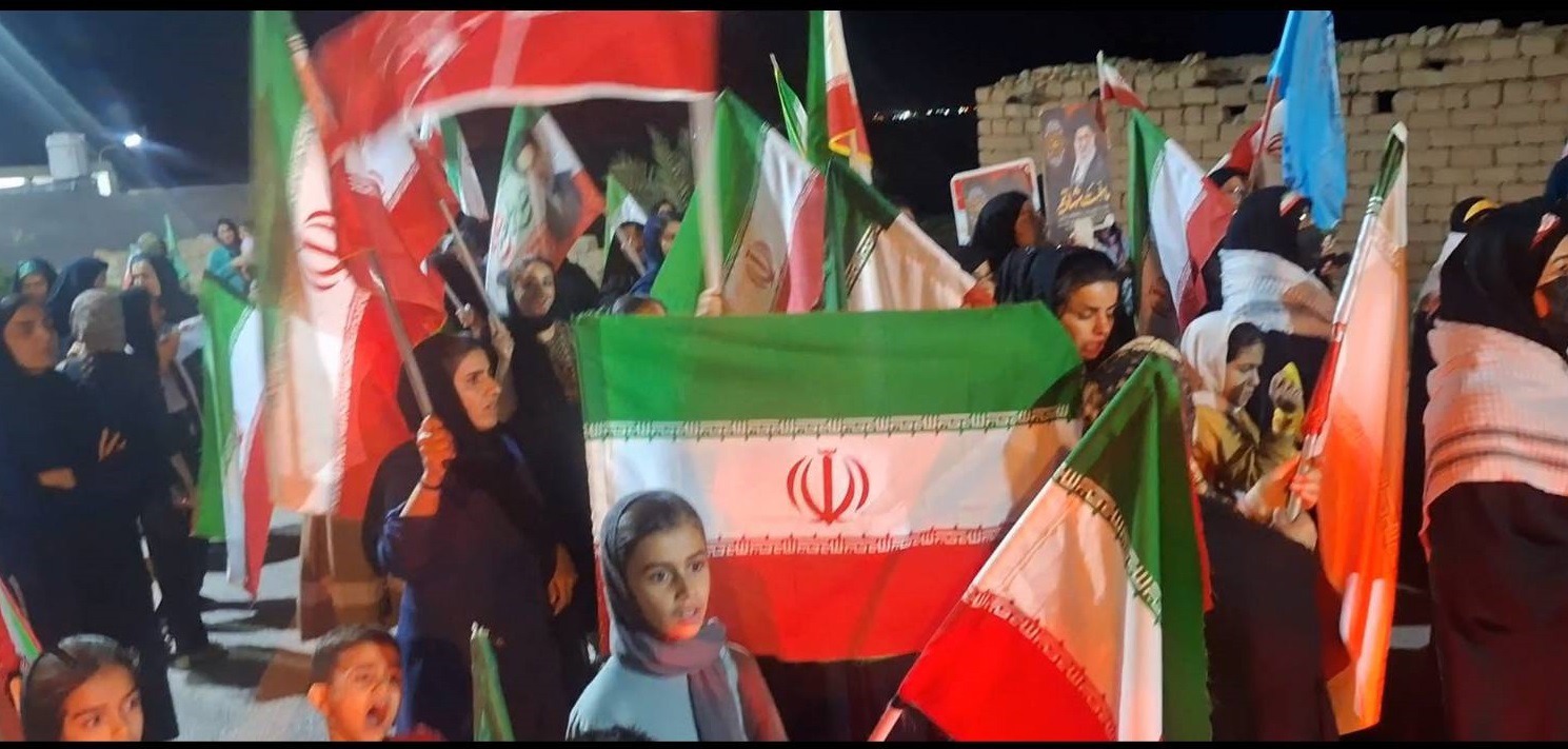 ندای الله اکبر مردم خوزستان در شب هشتاد و پنجمین از اجتماعات مردمی