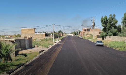 بهره برداری طرح آسفالت معابر روستای صالح داوود شهرستان شوش