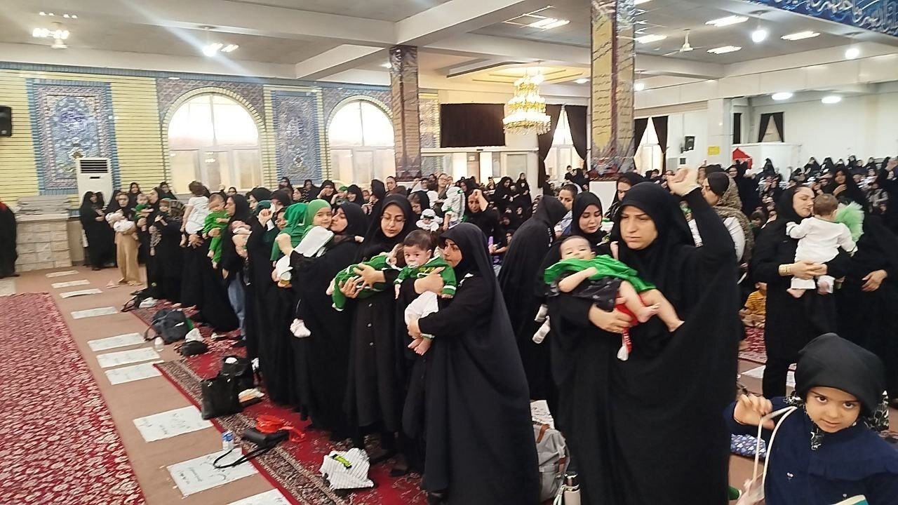 شیرخوارگان حسینی خوزستان یاد کوچک‌ترین شهید کربلا را زنده کردند