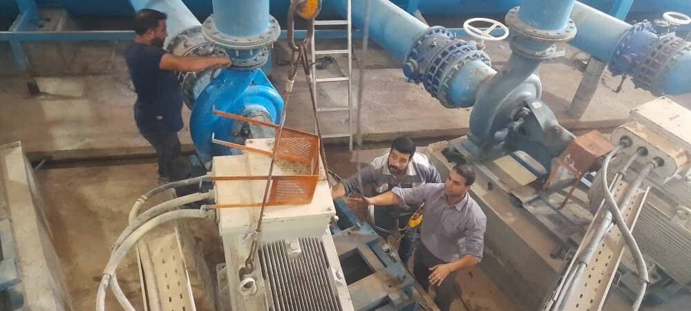 افزایش ظرفیت تامین آب در ماهشهر با نصب و راه اندازی پمپ جدید