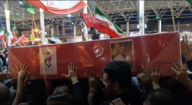 برگزاری مراسم وداع با شهید مدافع وطن قربانعلی کشکولی در بندر ماهشهر