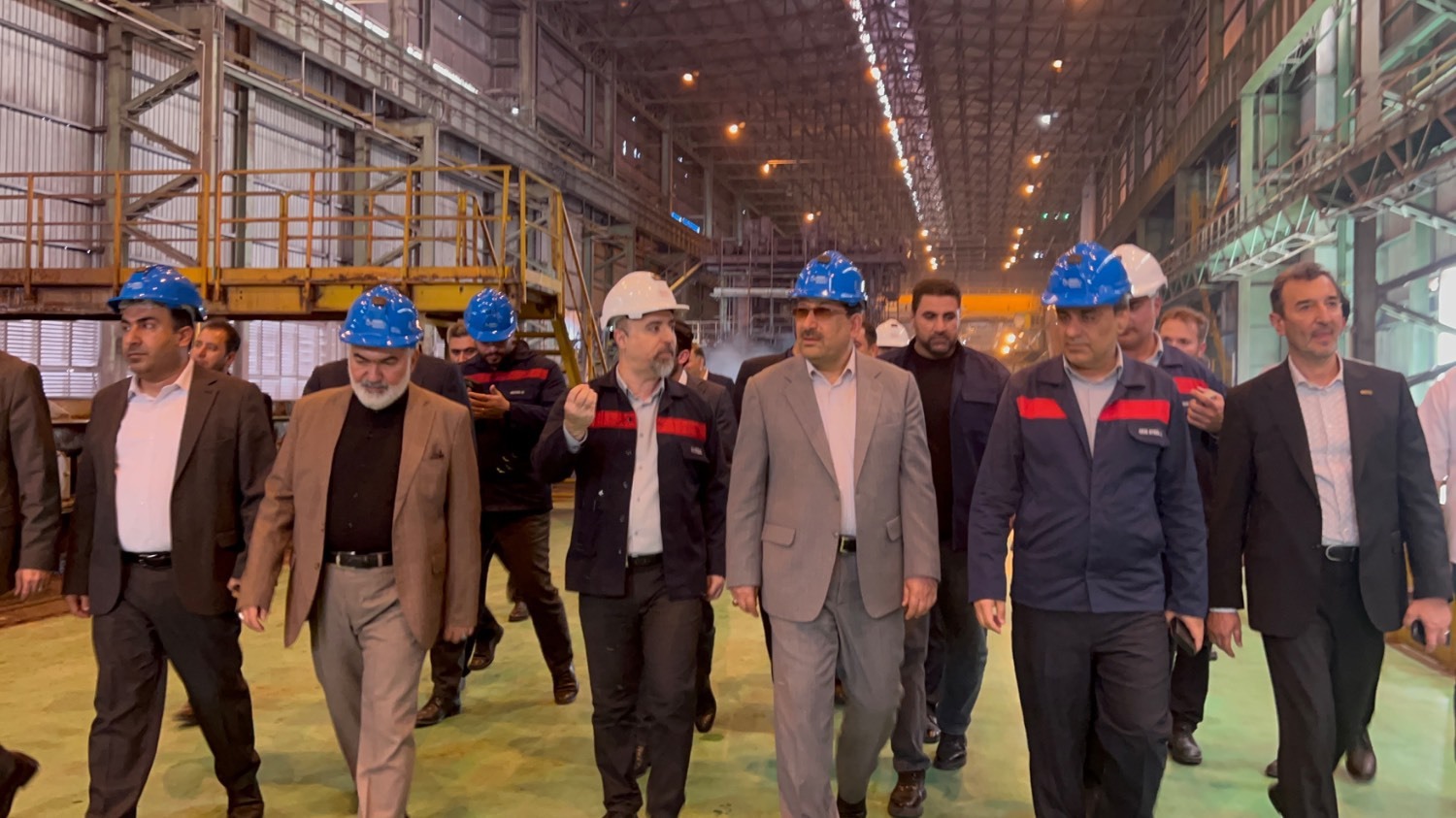 بازدید وزیر صمت از کارخانه فولاد اکسین اهواز