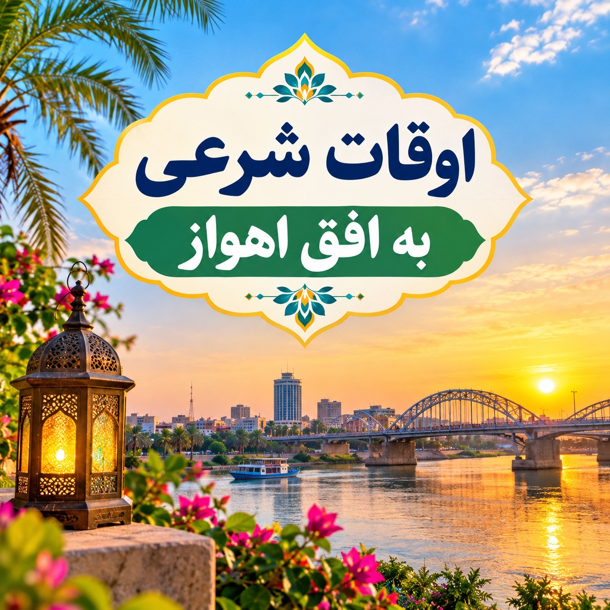اوقات شرعی ۴ مهر ۱۴۰۵ به افق اهواز