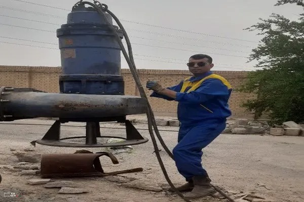 افزایش ظرفیت پمپاژ فاضلاب بندرماهشهر با نصب پمپ جدید