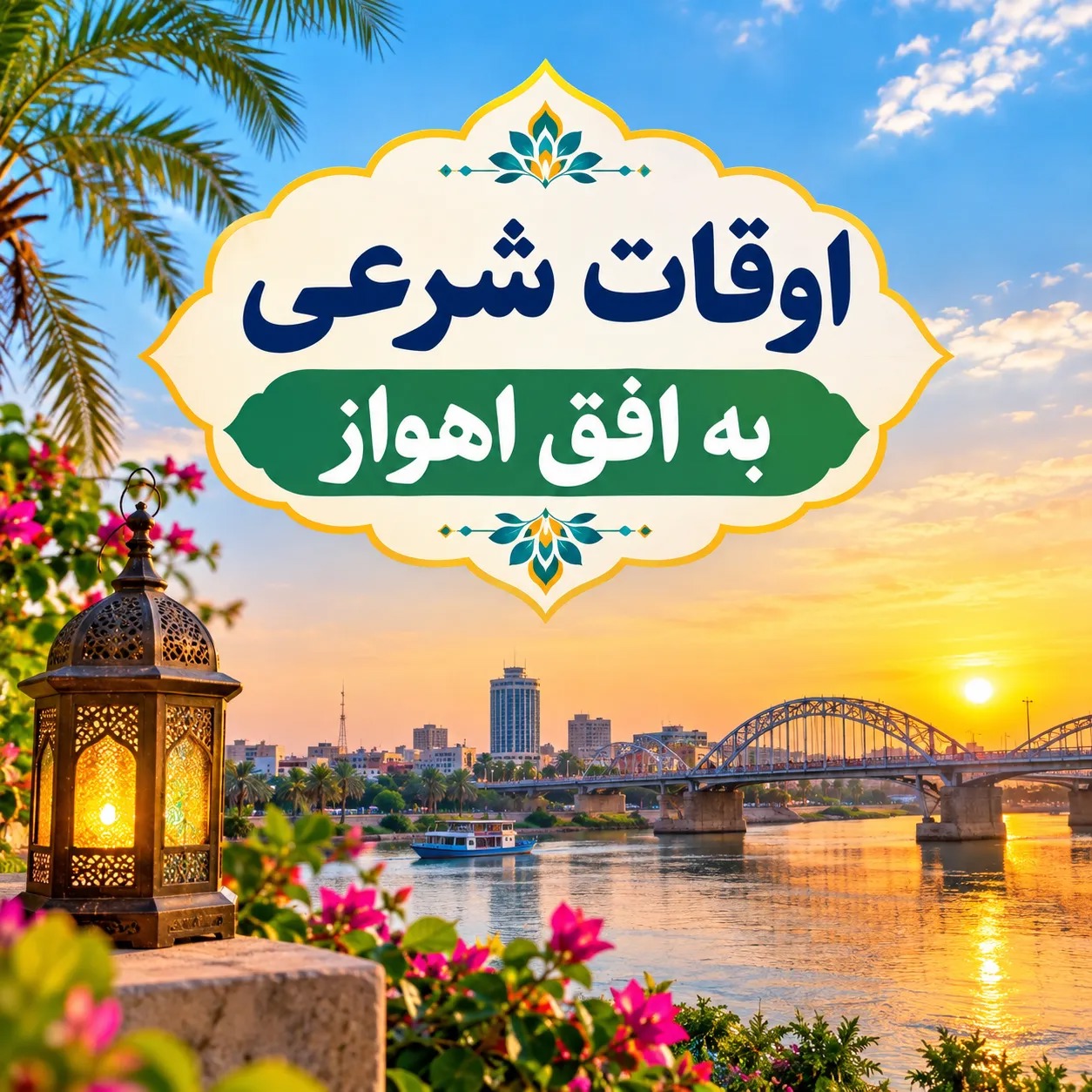 اوقات شرعی ۲۳ مهر ۱۴۰۵ به افق اهواز