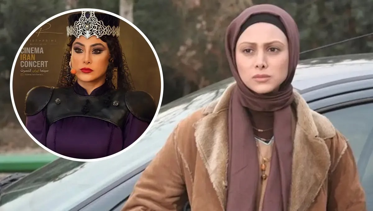 آزاده صمدی با لباس تاریخی روی صحنه تئاتر